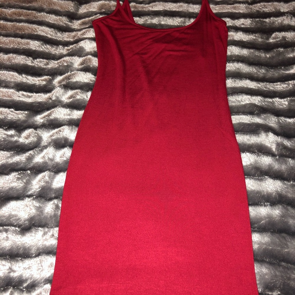 Cherry Red Spaghetti Strap Dress
